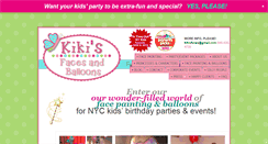 Desktop Screenshot of kikisfacesandballoons.com
