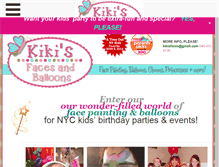 Tablet Screenshot of kikisfacesandballoons.com
